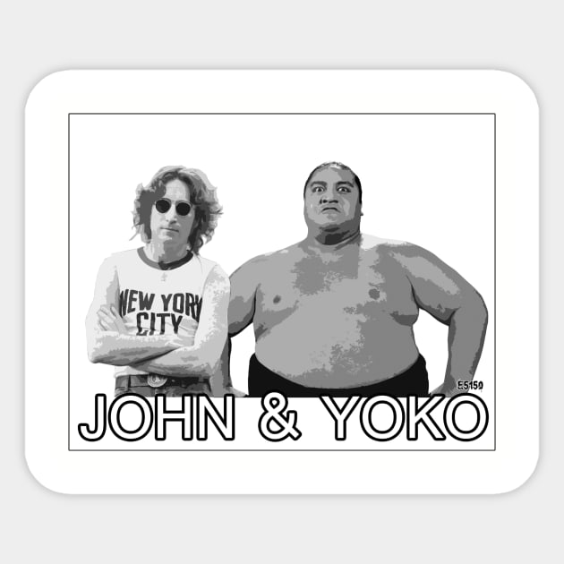 John and Yoko Sticker by E5150Designs